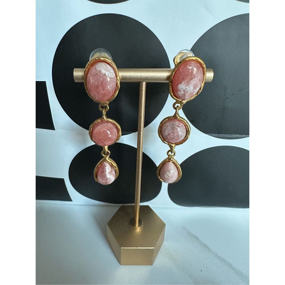 Sylvia Toledano Dangle Cascade 3 Stone Earring $2… - image 2